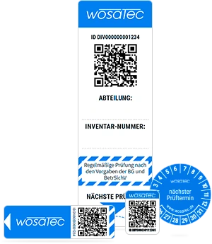 QR-Prüfetikett zur Kennzeichnung von Arbeitsmitteln