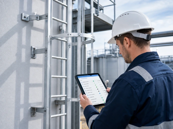 Digitale Prüfung ortsfester Leitern mit wosatec