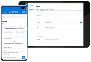 Arbeitsmittel digital mit Smartphone und Tablet prüfen